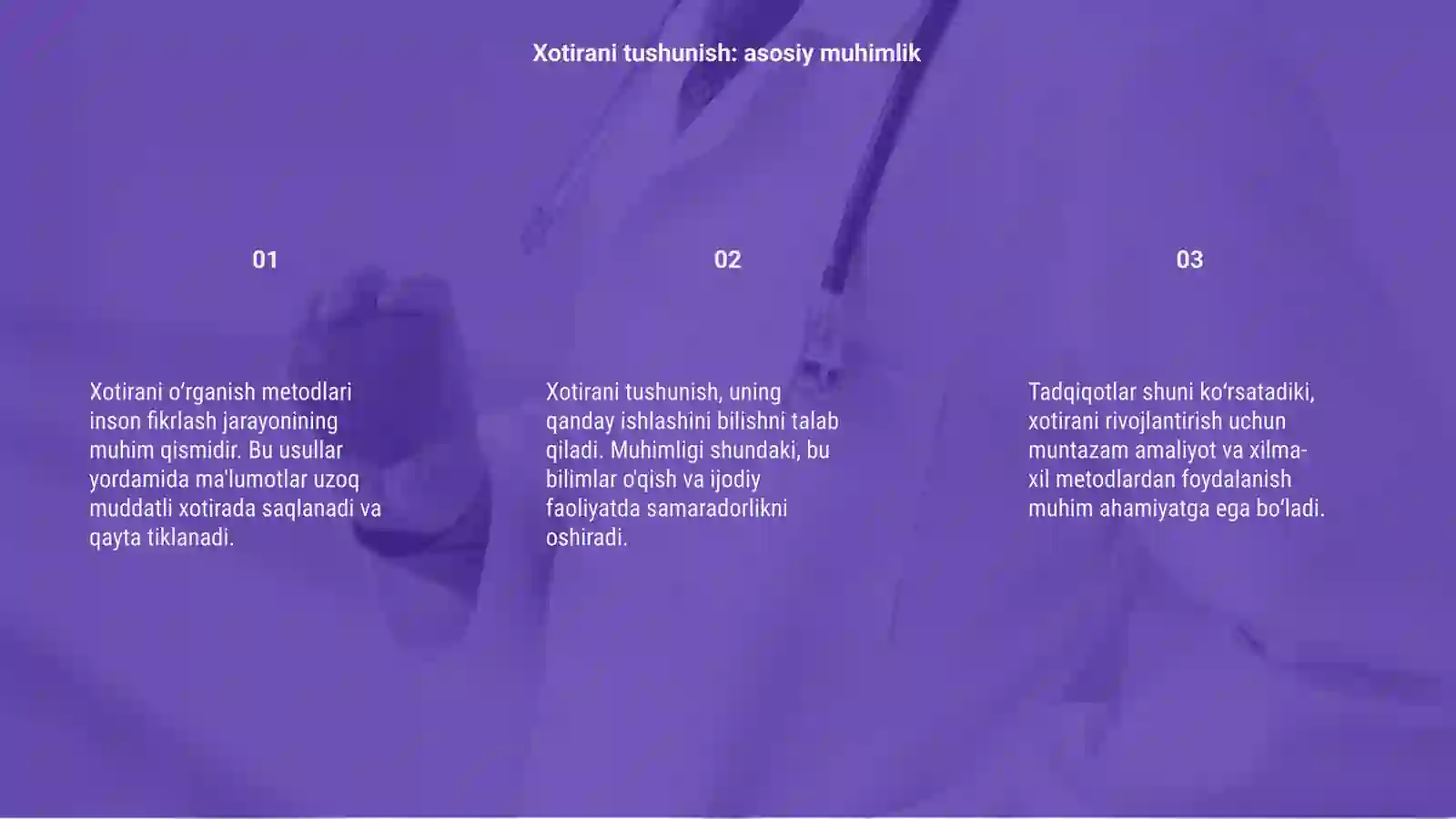Xotirani oʻrganish metodlari 3