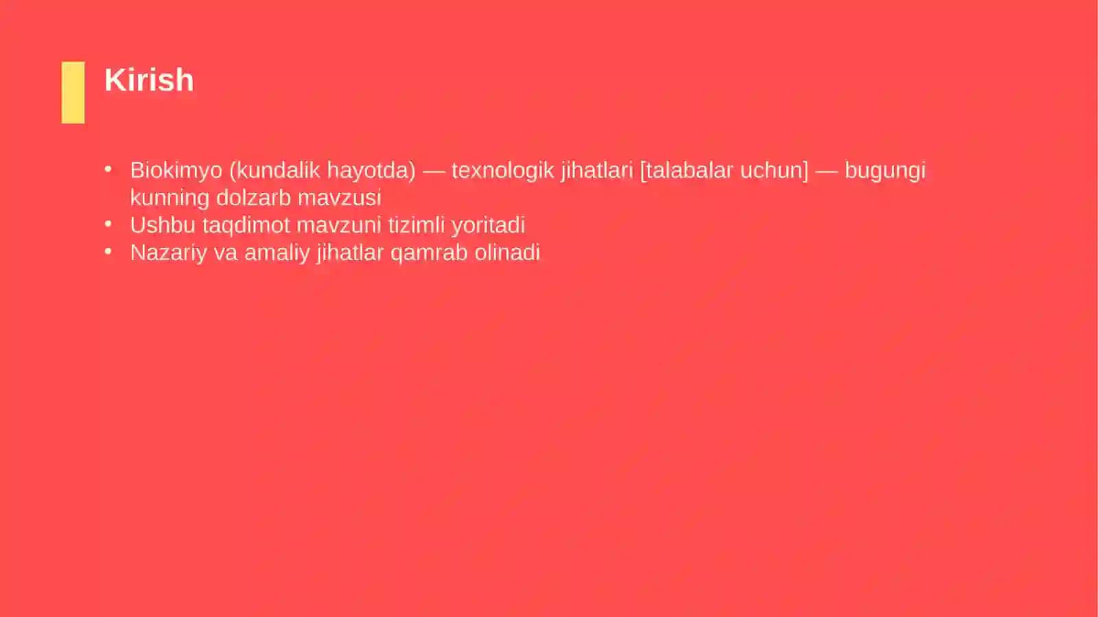 Biokimyo (kundalik hayotda) — texnologik jihatlari [talabalar uchun] 3