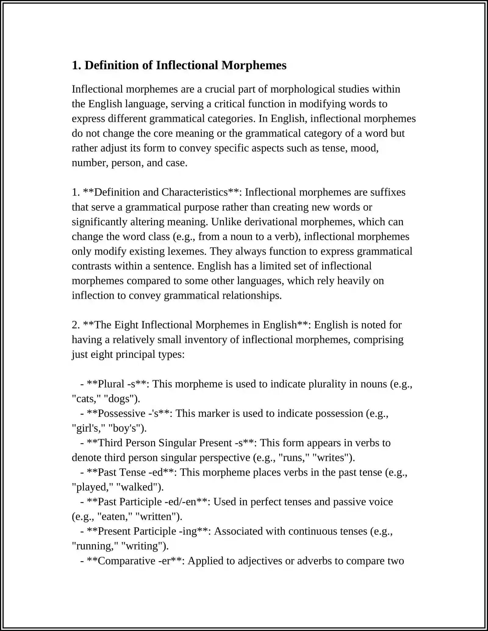INFLECTIONAL MORPHEMES 3