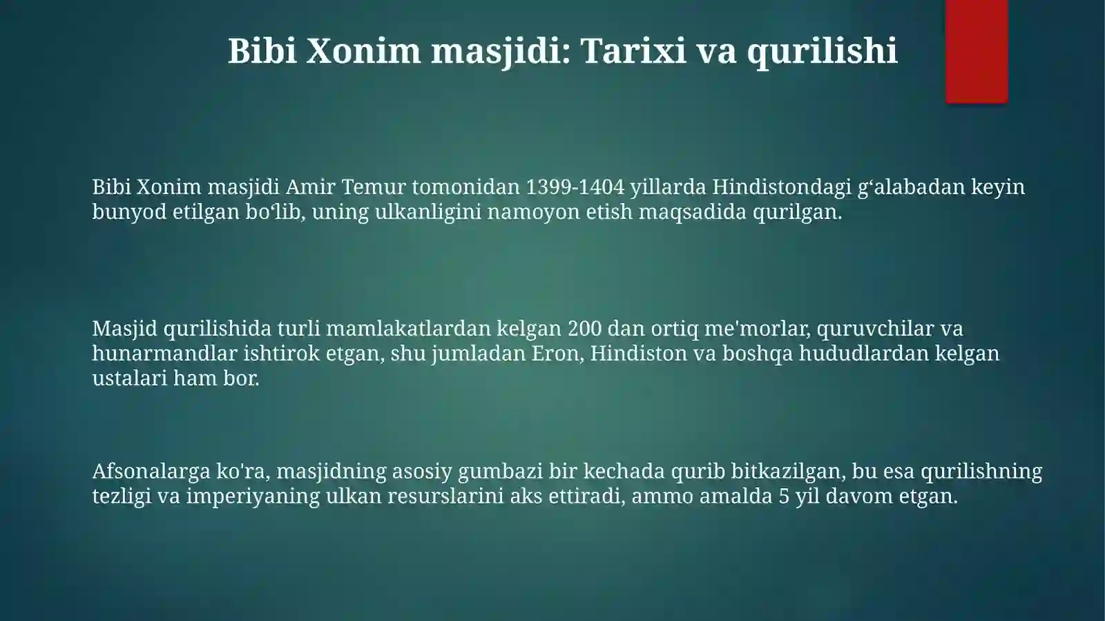 Bibi Xonim masjidi 3
