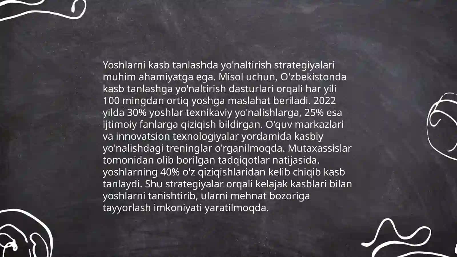 Yoshlarni kasb hunarga maqsadli yoʻnaltirishga doir 3