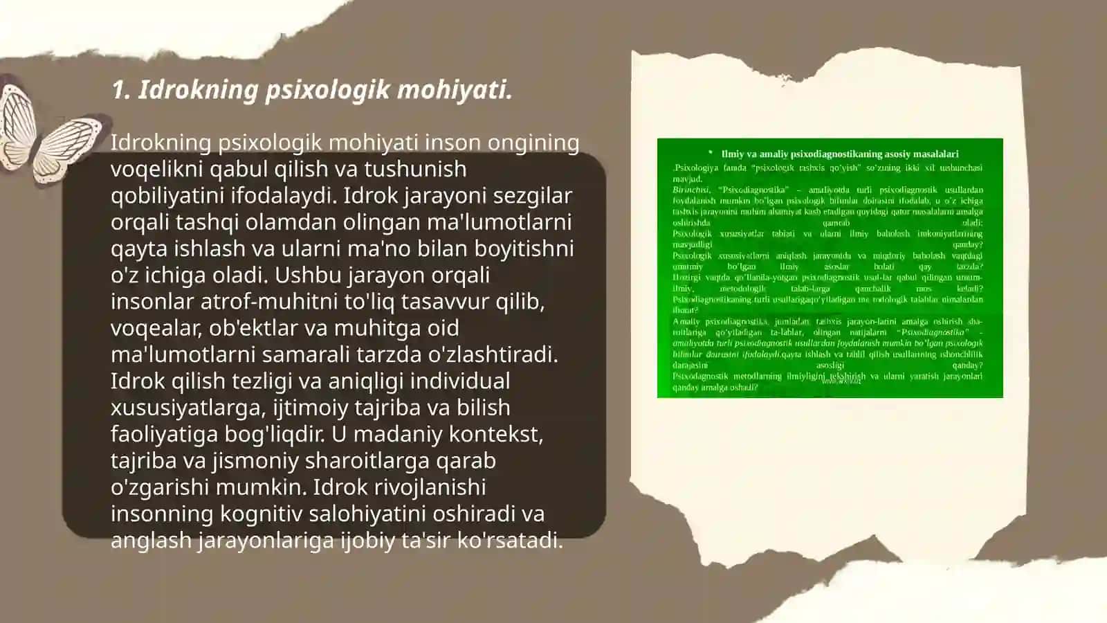 Idrokning psixologik mohiyati, fiziologiyasi 3