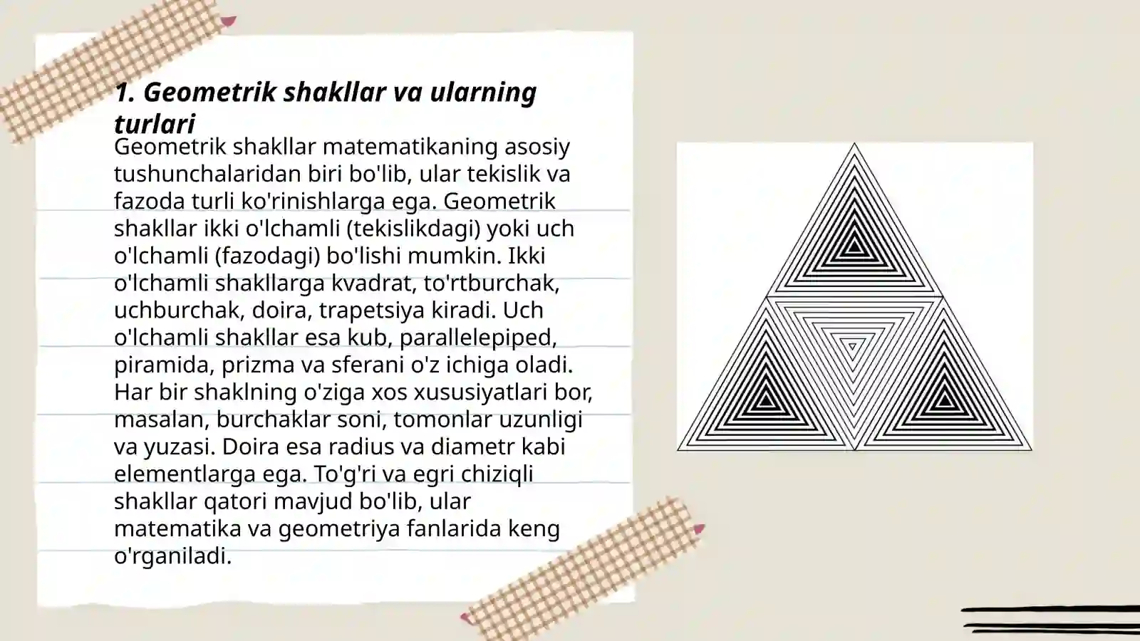 Geometrik shakllar 3