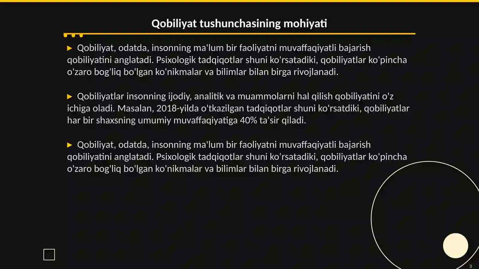 Qobiliyat va qobiliyat haqida tushuncha 3