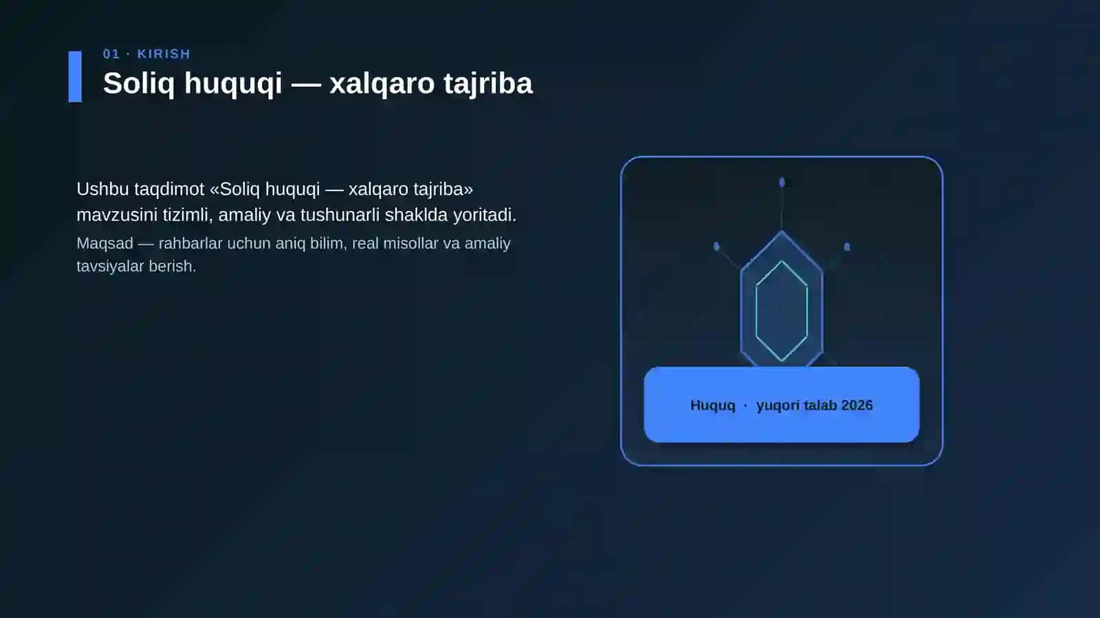 Soliq huquqi — xalqaro tajriba 3