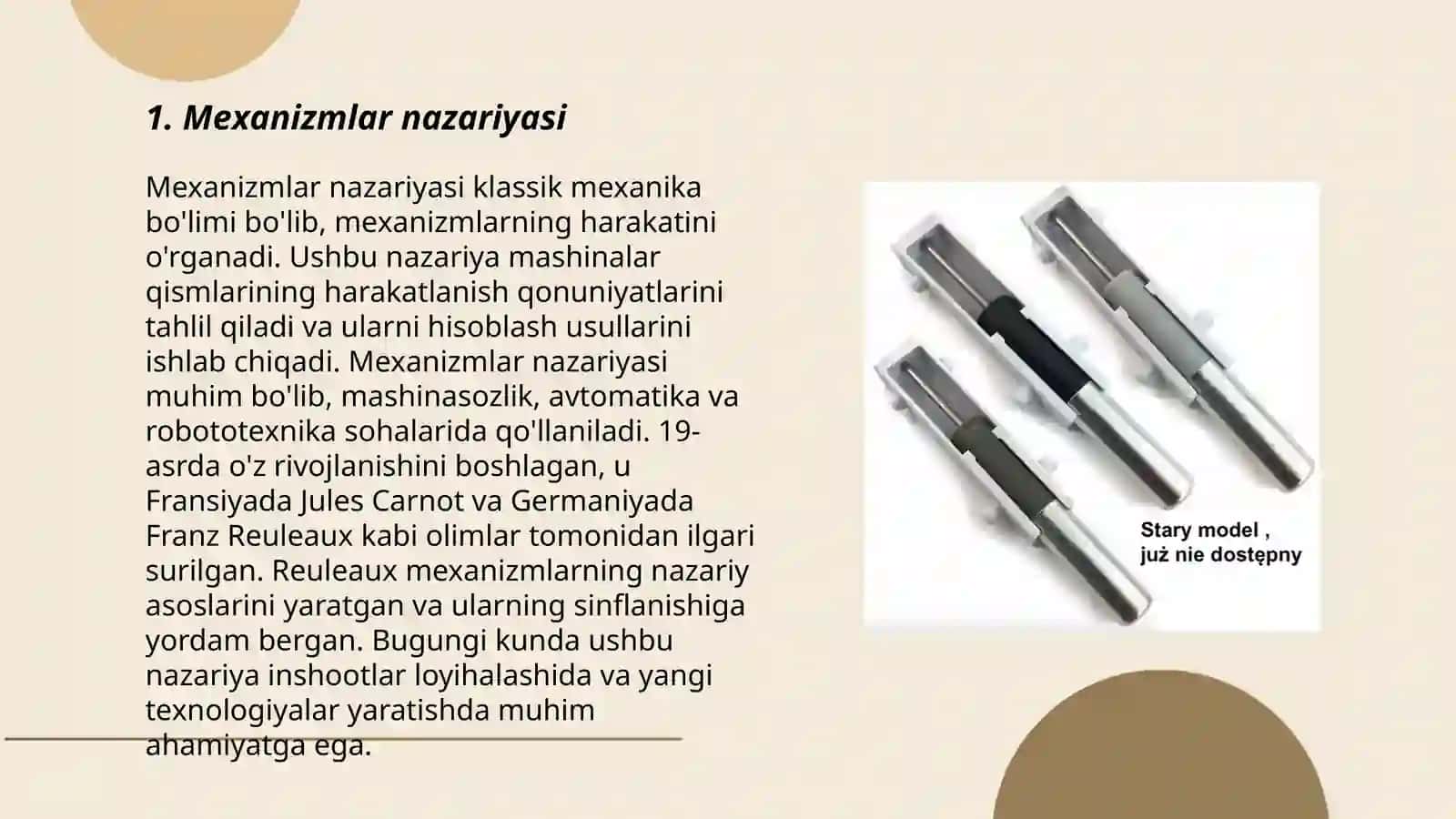 Mexanizmlarning elementlari detal zveno. Kinematik juftlar va ularning shartli belgilanishi 3