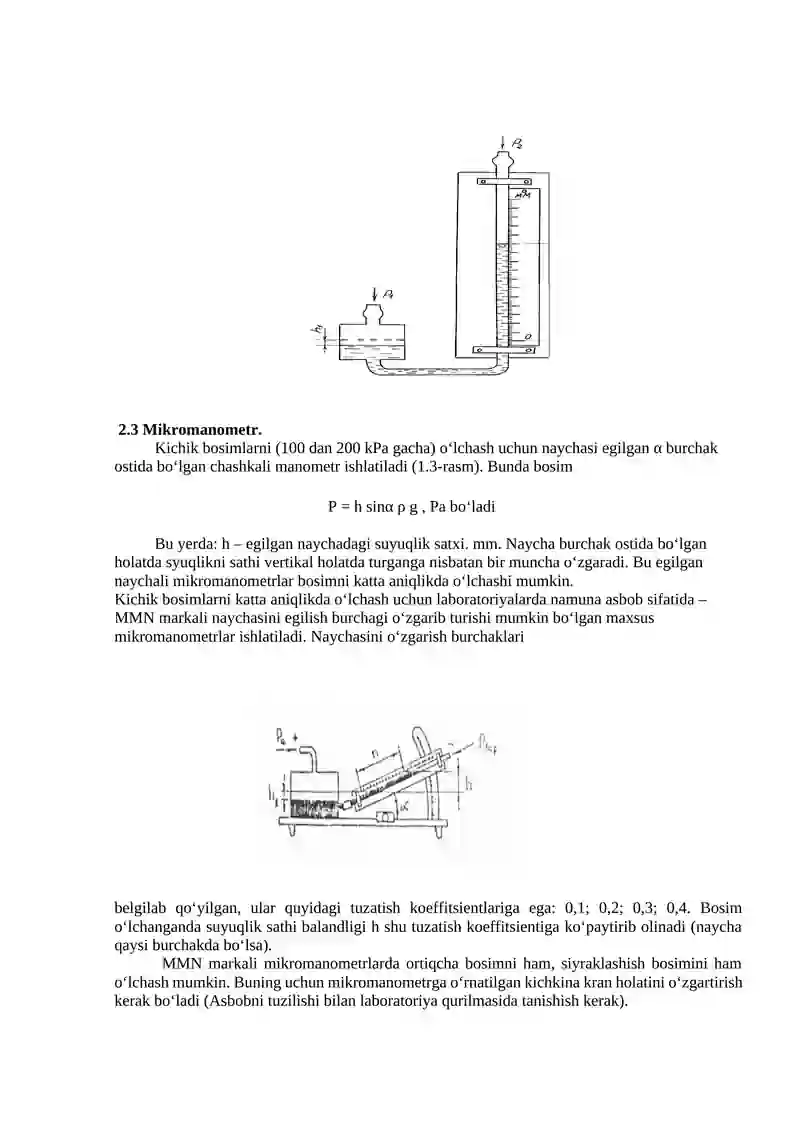 BOSIM VA HARORATNI O‘LChASh ASBOBLARI 3
