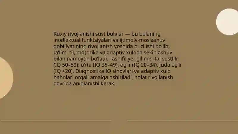 Ruxiy rivojlanishi sust bolalar 3