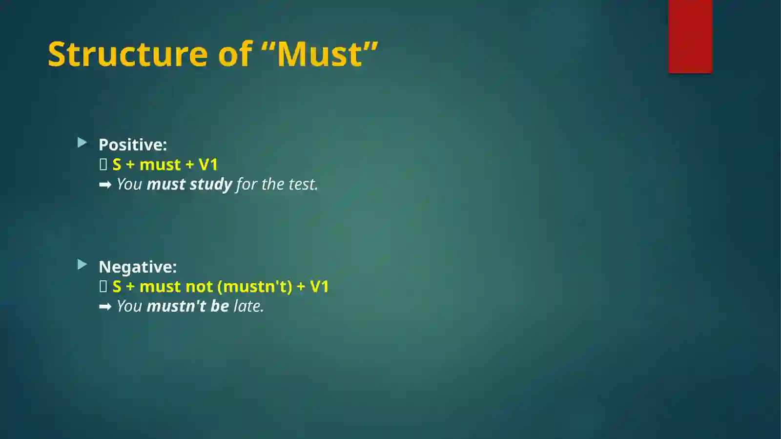 Using MUST in English 3