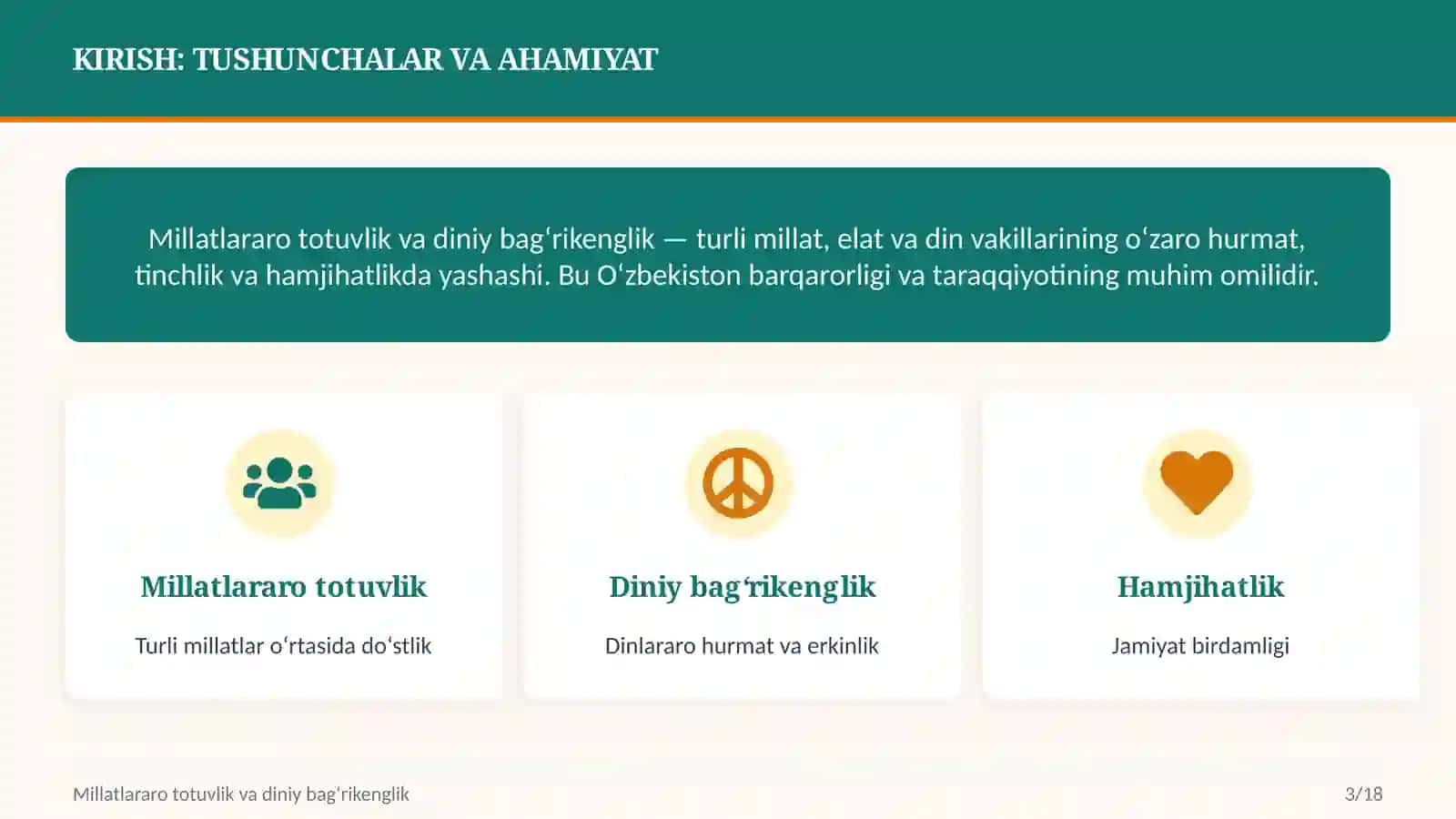 TINCHLIK VA BARQARORLIK OMILI 3