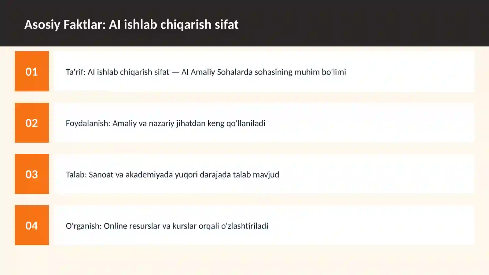 AI ishlab chiqarish sifat 3