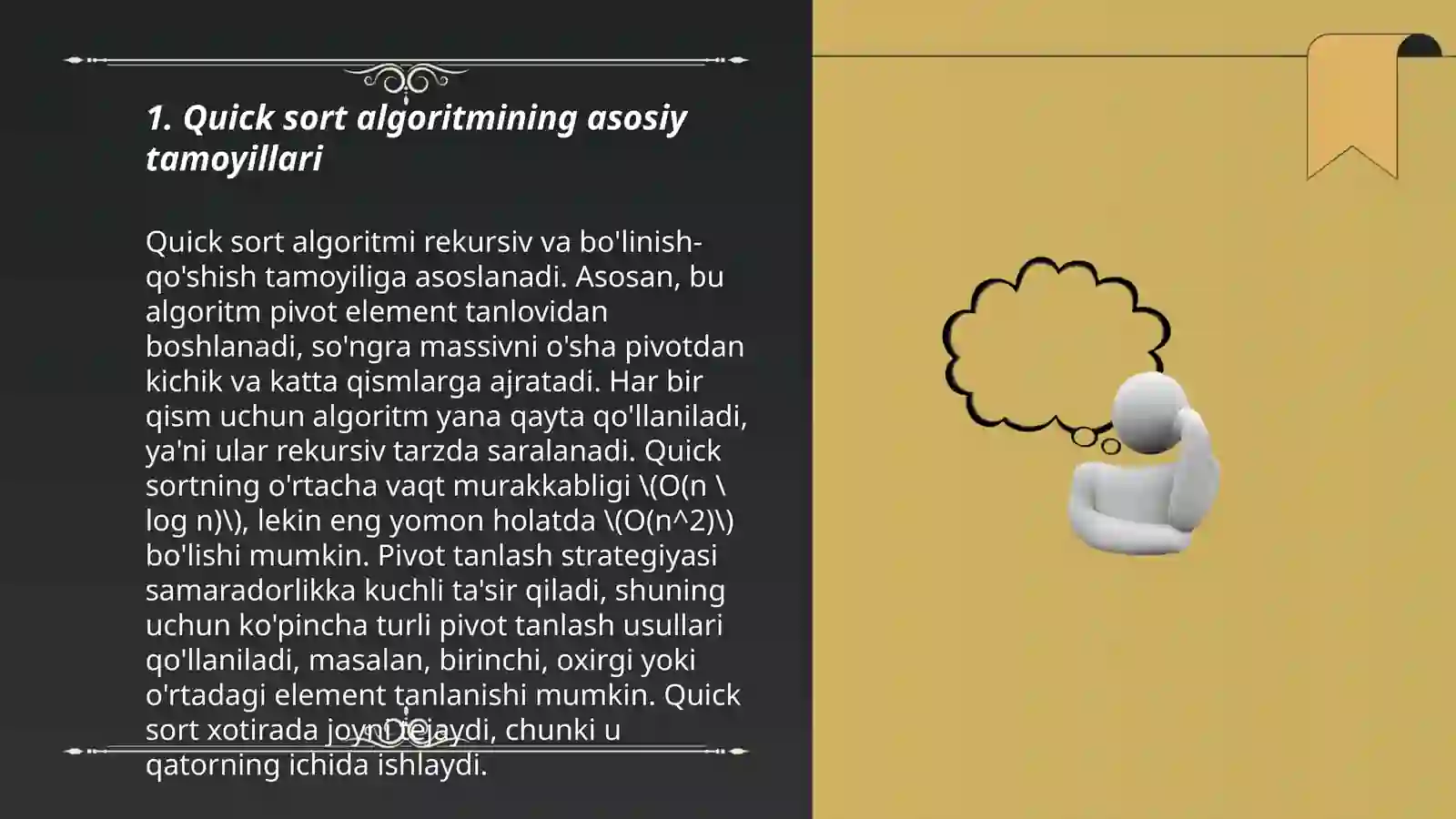Quick sort algoritmi 3