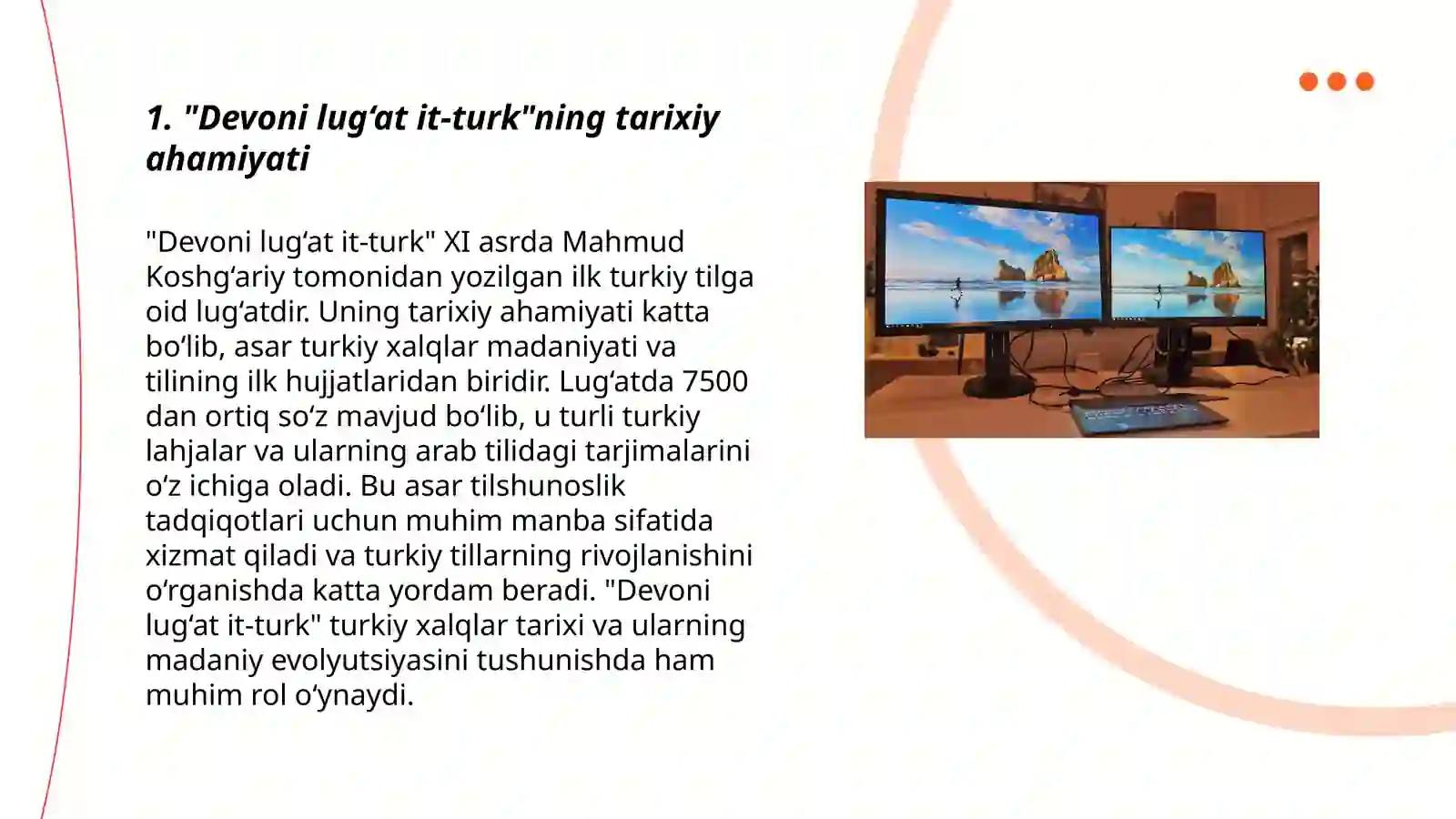 “Devoni lug‘at it-turk” asari ustida ishlash 3