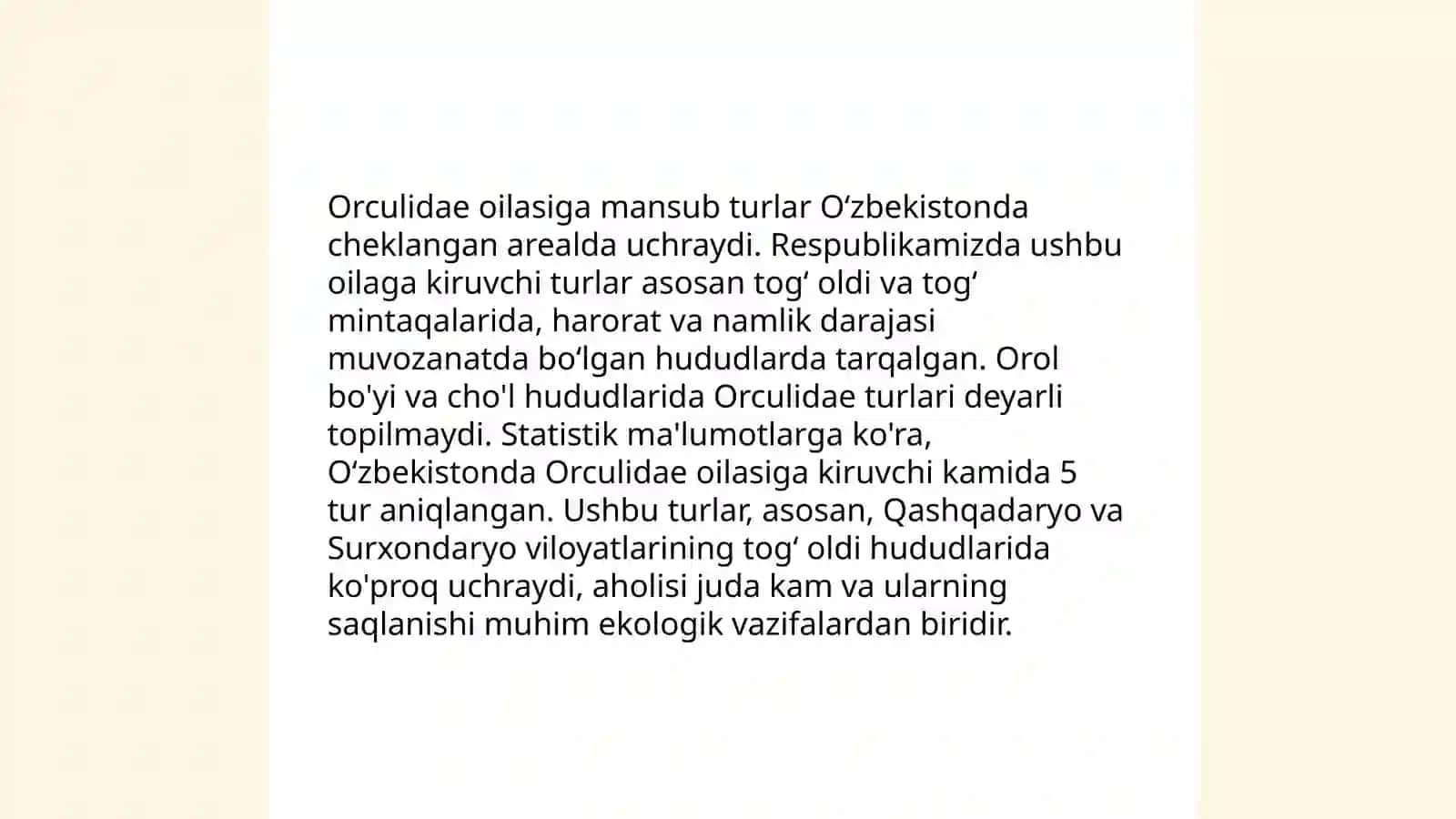 Orculidae, Pyramidulidae, Vertiginidae, Vitrinidae va Succineidae oilasiga mansub O’zbekistonda tarqalgan turlarning tuzilishi, ekologiyasi va tarqalishi 3