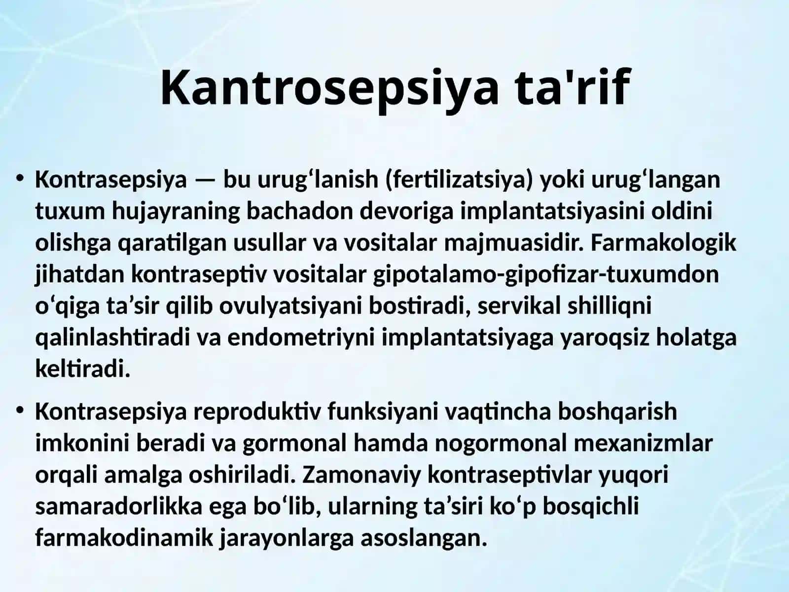 Kantrosepsiya vositalari 3