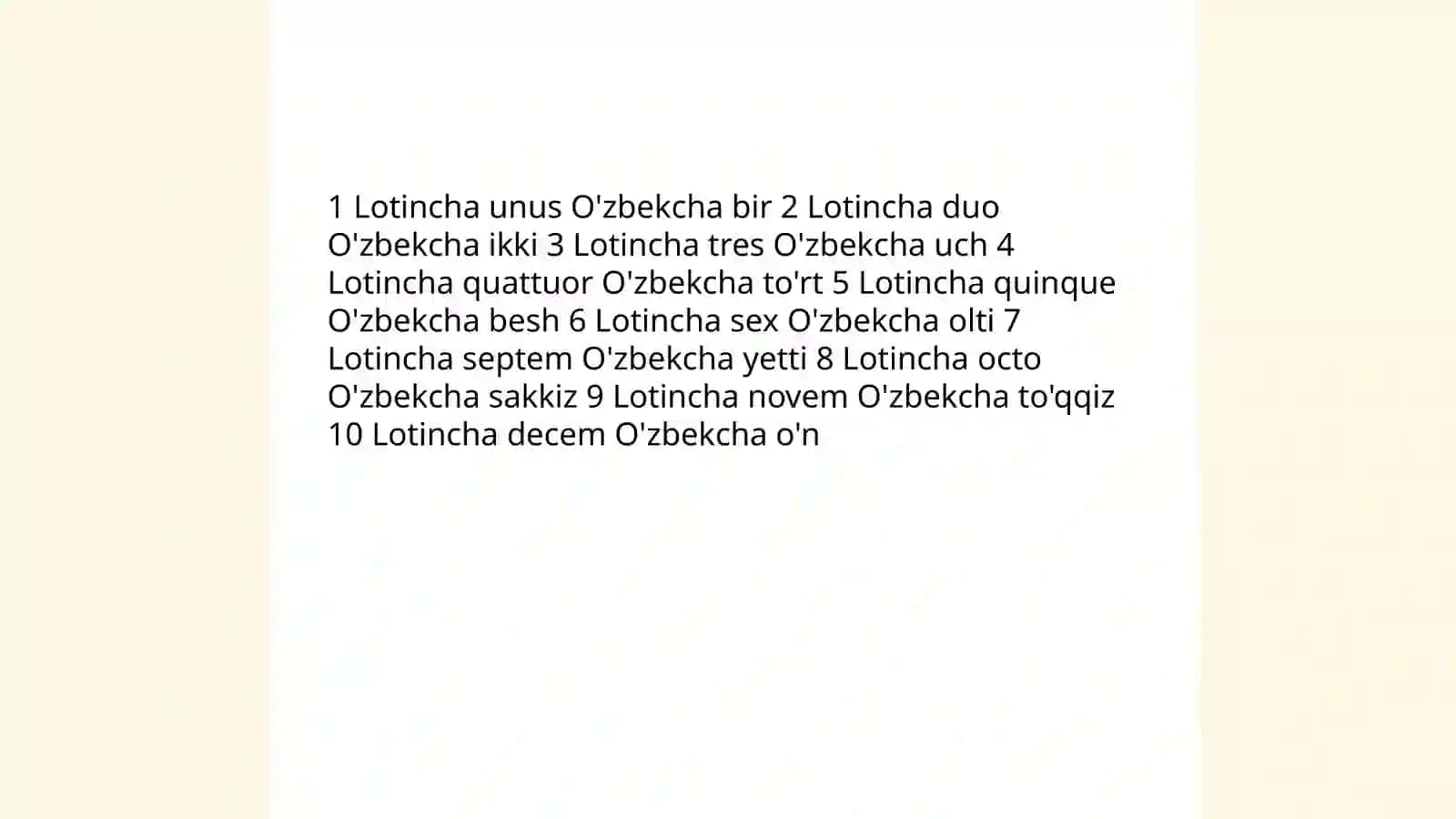 Lotin tilida sanoq va miqdor sonlar 3