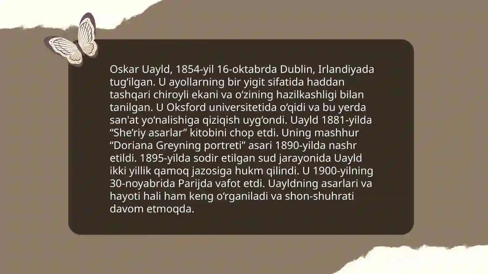 Oskar Uayld ertaklari 3