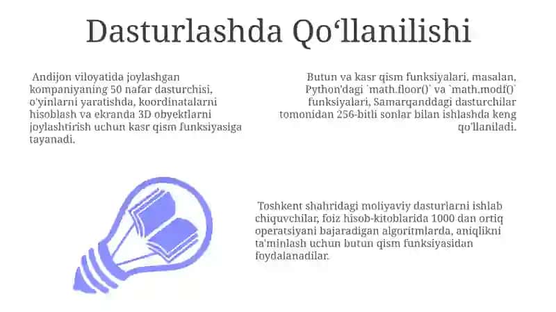 Butun qism va kasr qism funksiyalari 3