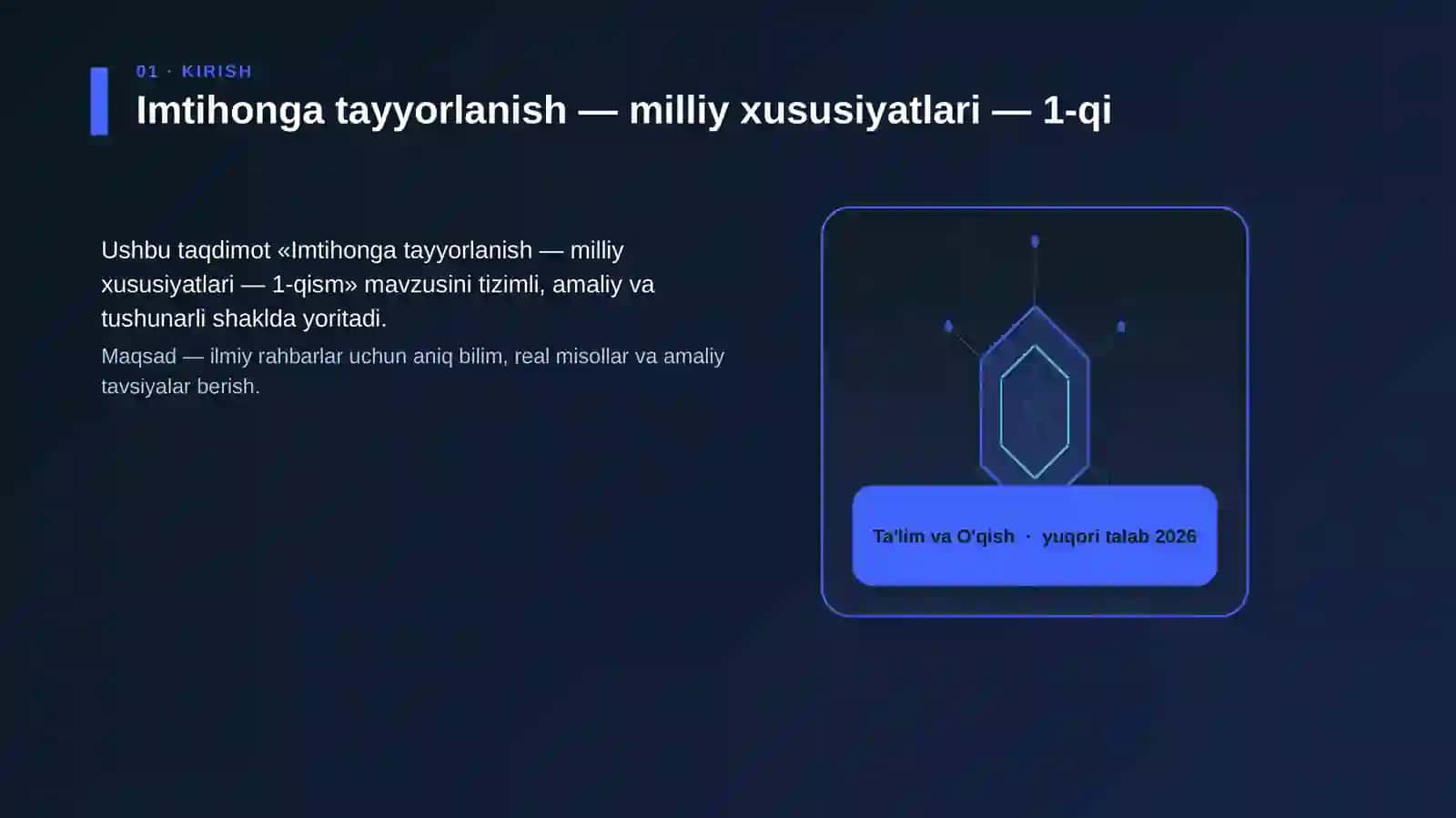 Imtihonga tayyorlanish — milliy xususiyatlari — 1-qism 3