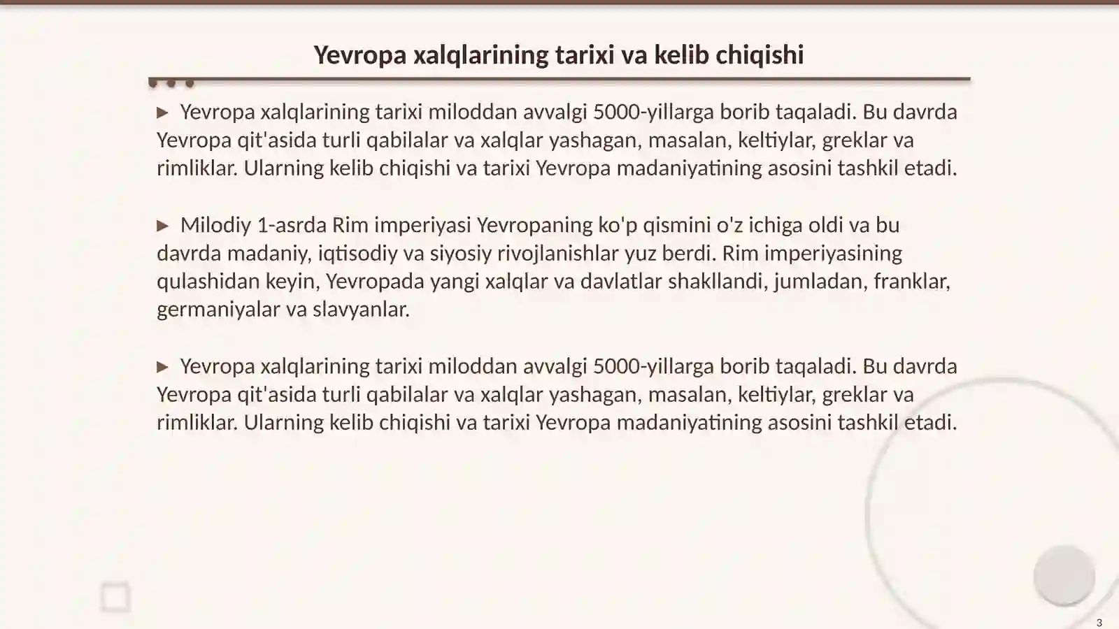 Yevropa xalqlari etnalogiyasi 3