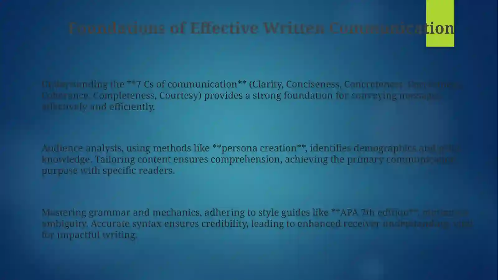 Written communication 3