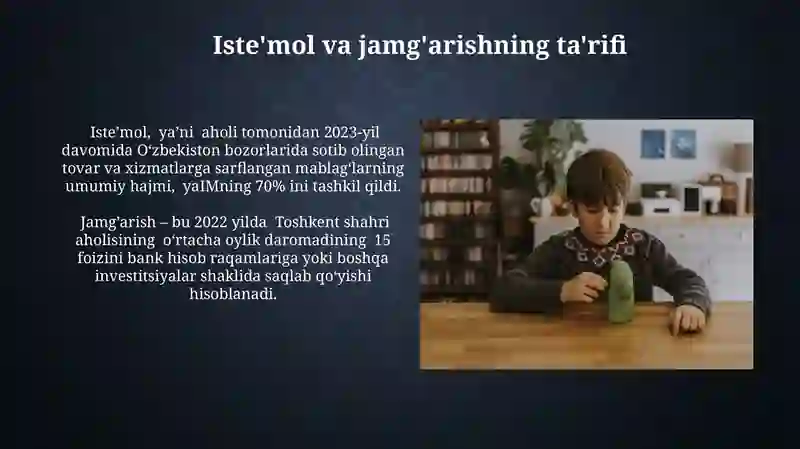 Iste'mol va jamgarma 3