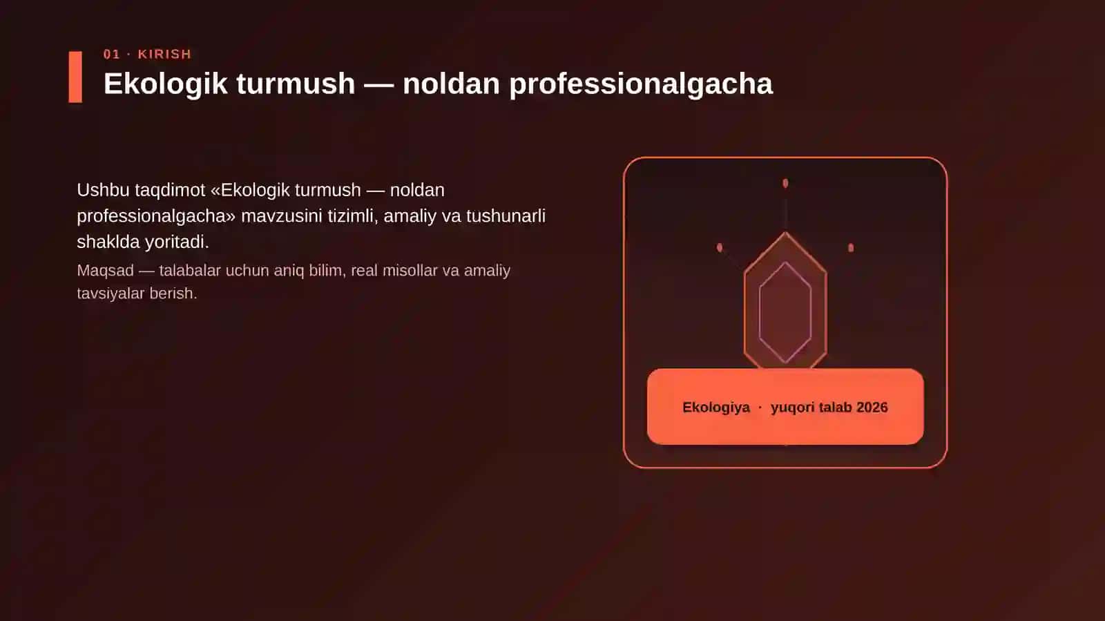 Ekologik turmush — noldan professionalgacha 3