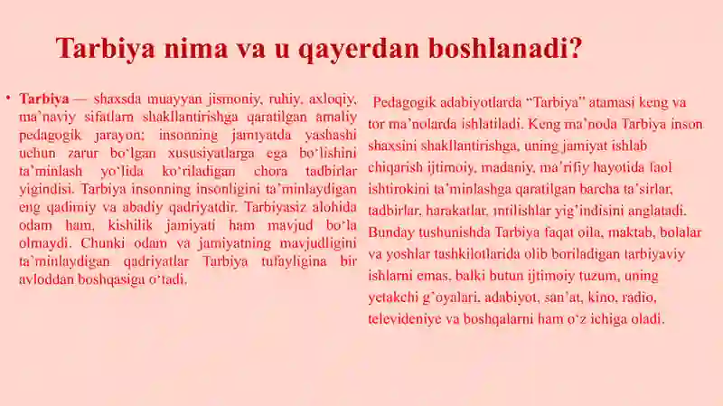 Pedagogik jarayon data rbiyaning mazmuni 3