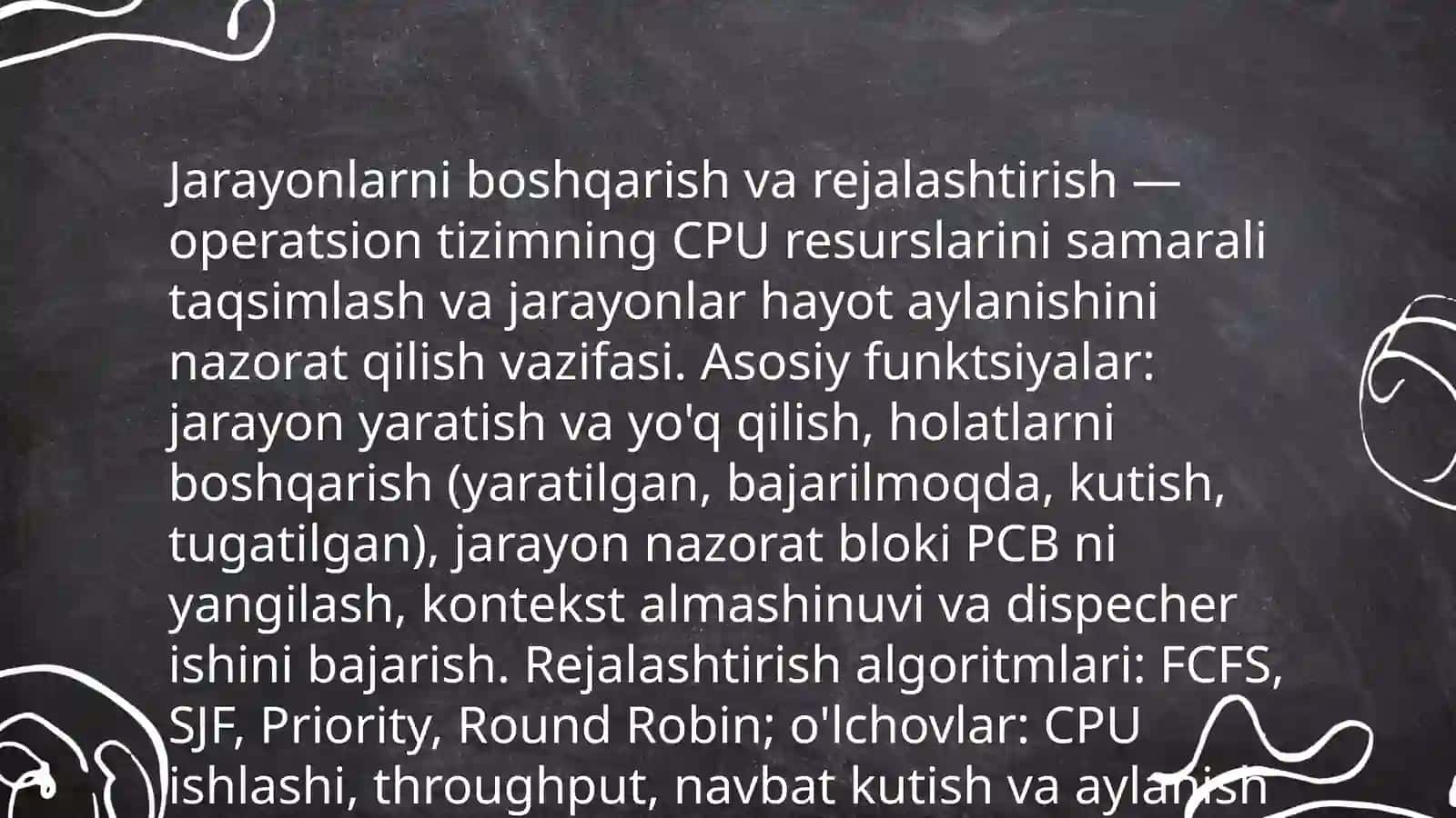 Operatsion tizimlarning vazifalari 3