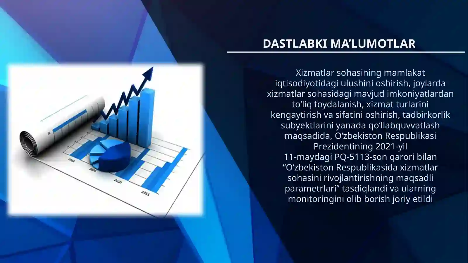 XIZMAT KO’RSATISH STATISTIKASI 3
