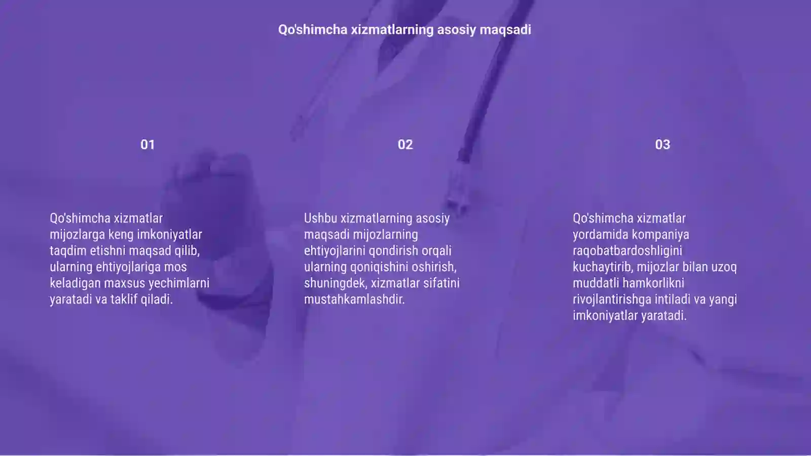 Qo'shimcha xizmatlar 3