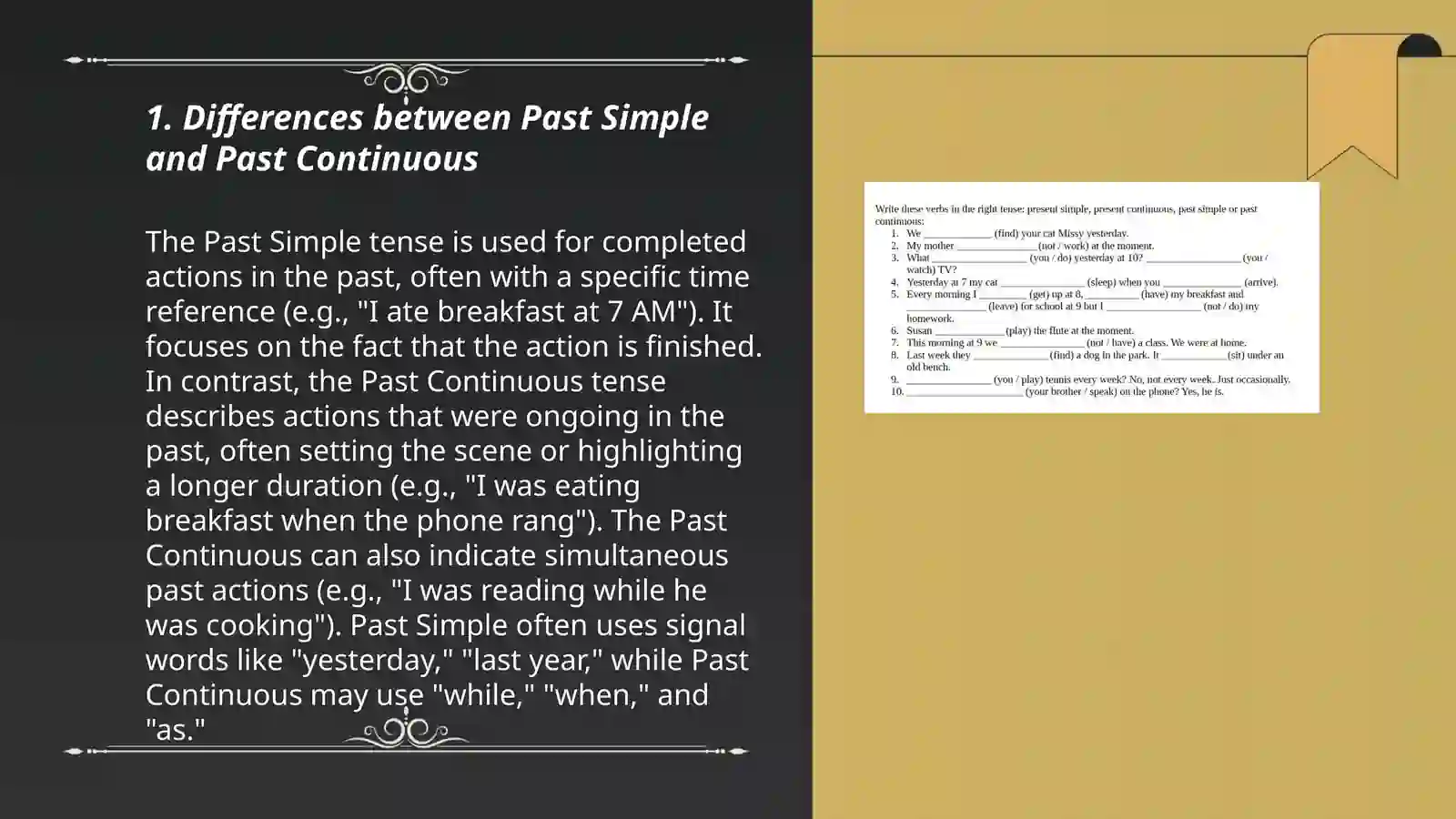 Past simple va past continuous 3