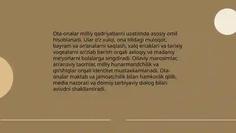 Oilada milliy tarbiyani amalga oshirish mexanizmlari 3