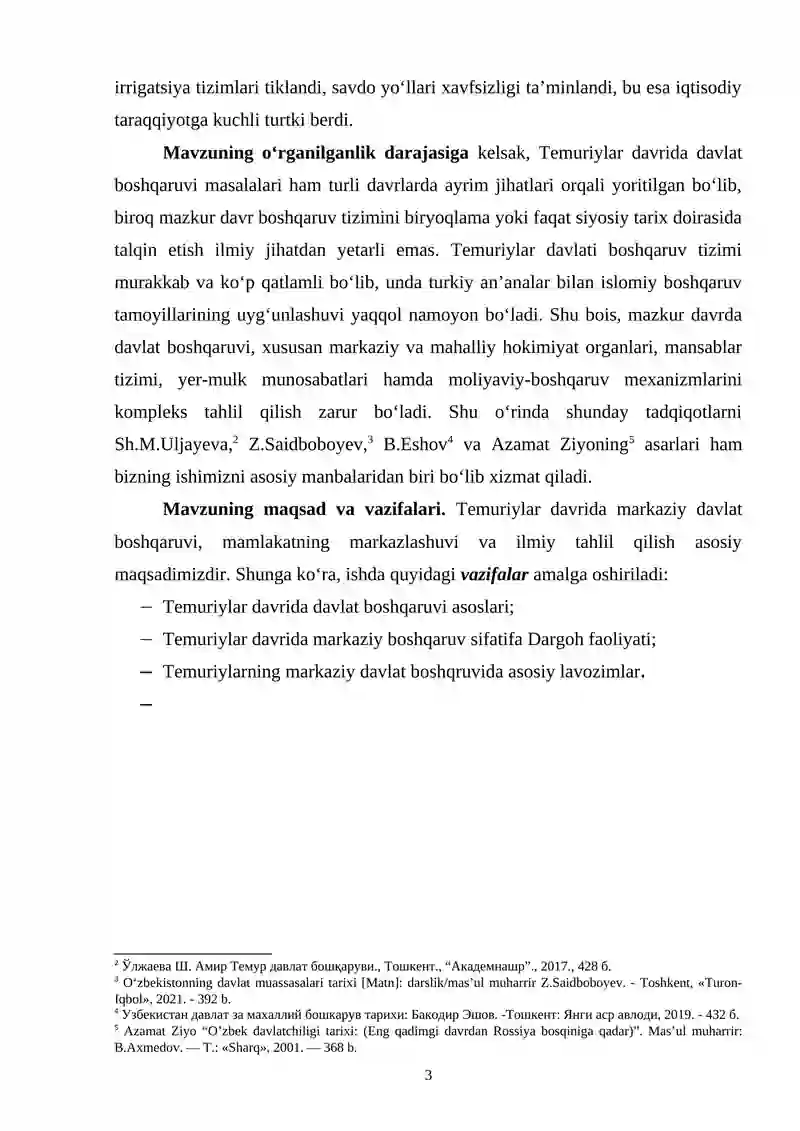 Temuriylar davrida markaziy boshqaruv 3