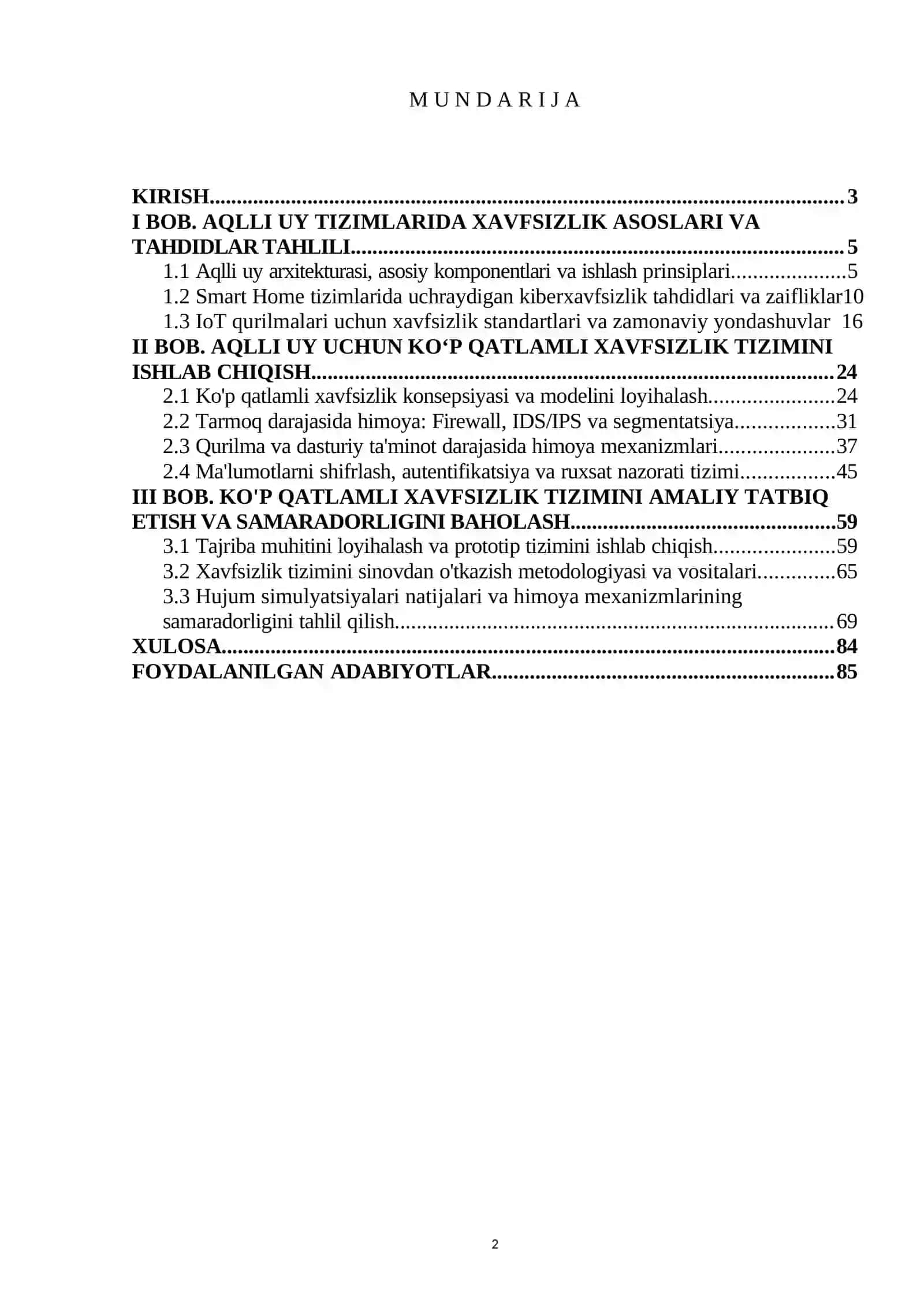 Aqlli uy uchun ko'p qatlamli xavfsizlik tizimini ishlab chiqish va baholash 3