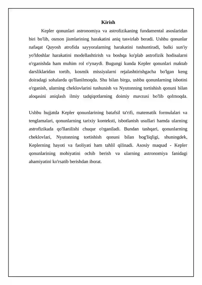 Kepler qonunlari 3