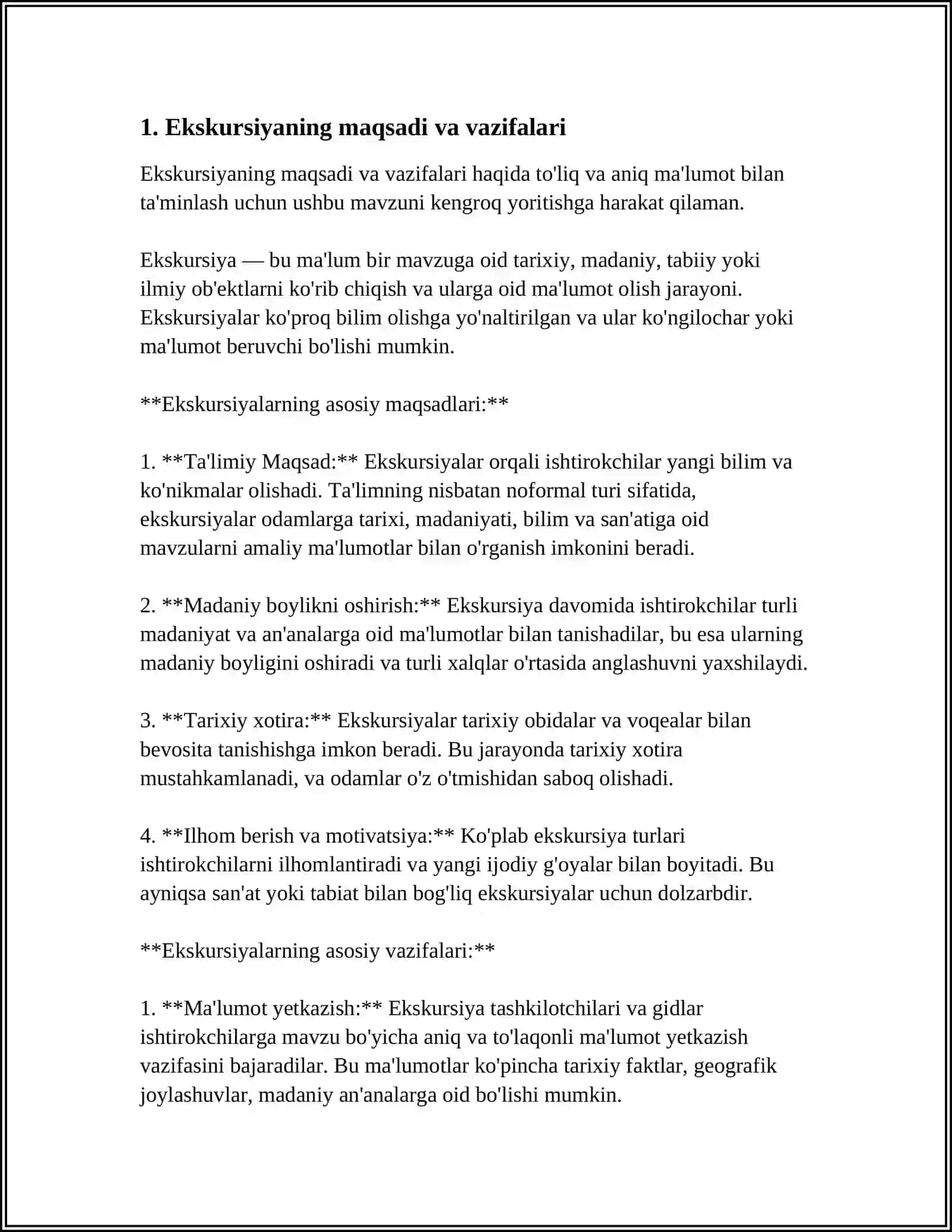 MAKTABGACHA TAʼLIM TASHKILOTLARIDA EKSKURSYANI OʻTKAZISH MAZMUNI 3