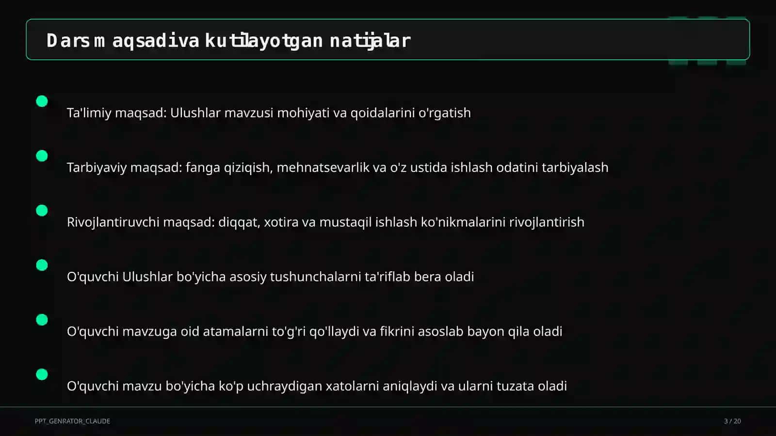 Ulushlar (3-sinf) 3