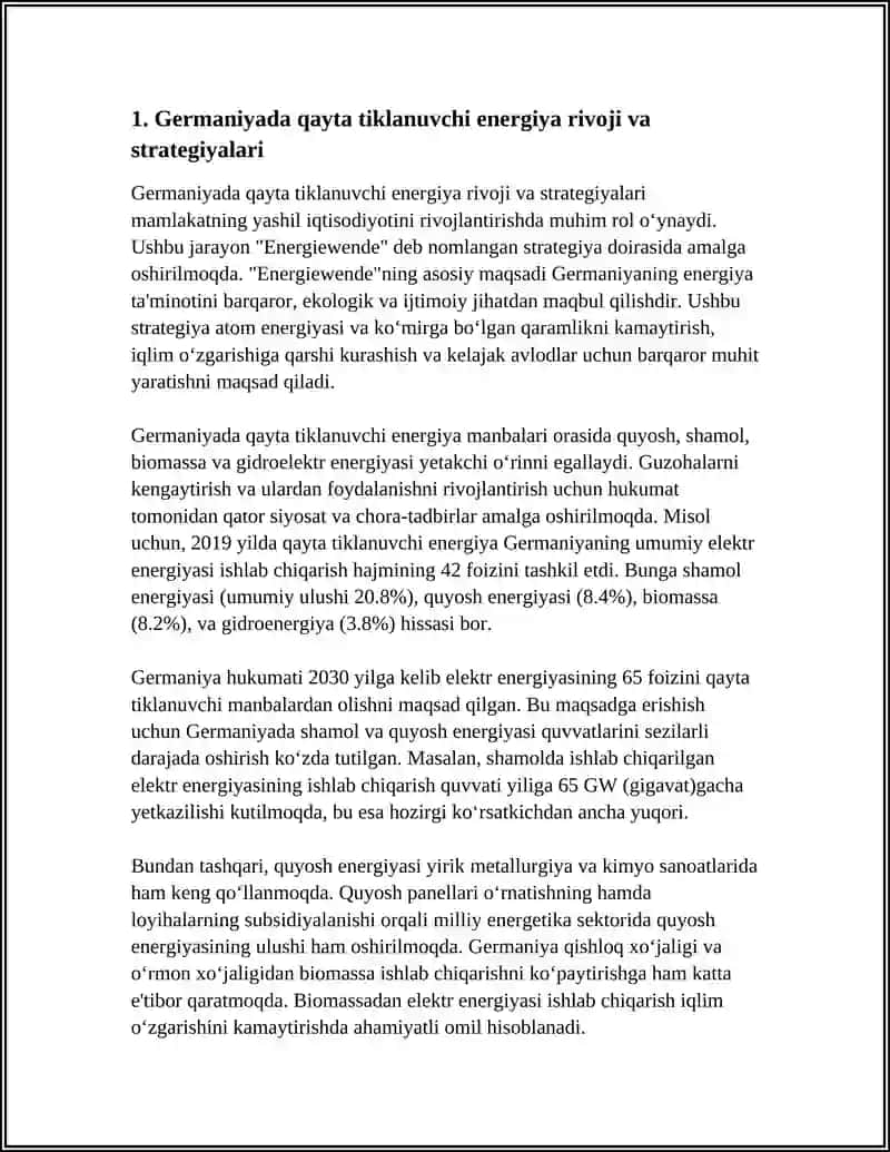 GERMANIYADA YASHIL IQTISODIYOT NI RIVOJLANTIRISH XUSUSIYATLARI 3