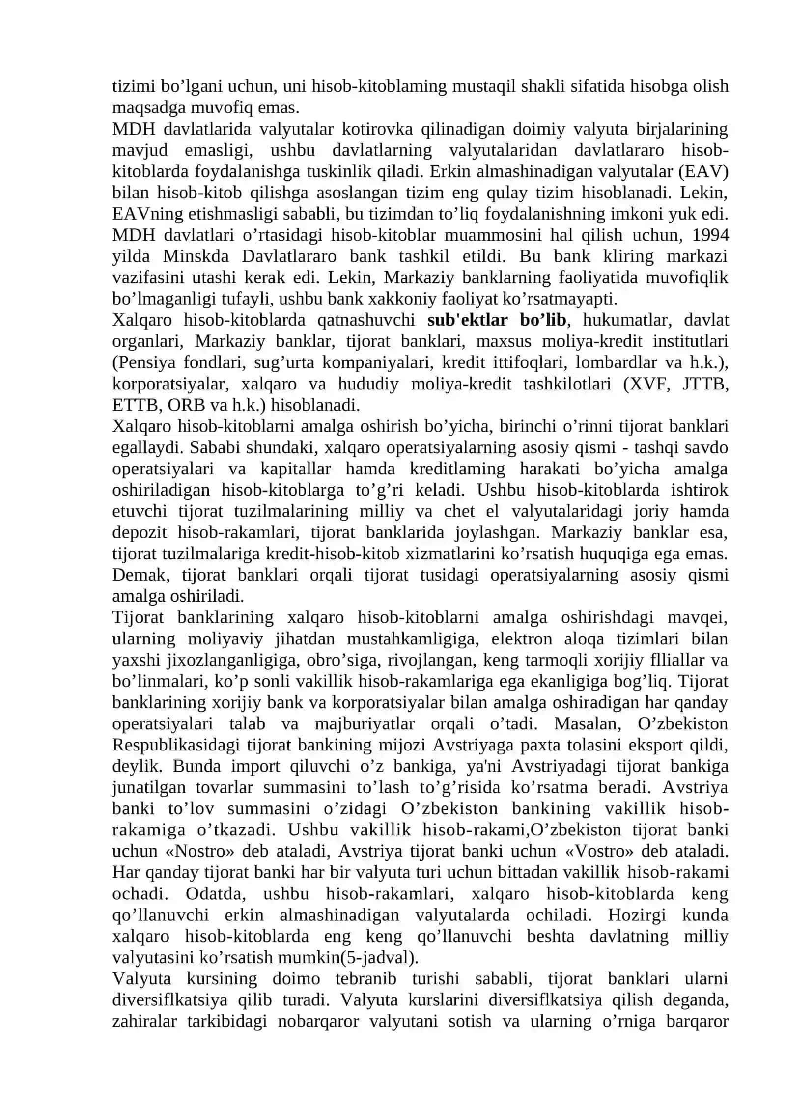 Xalqaro hisob-kitoblar 3