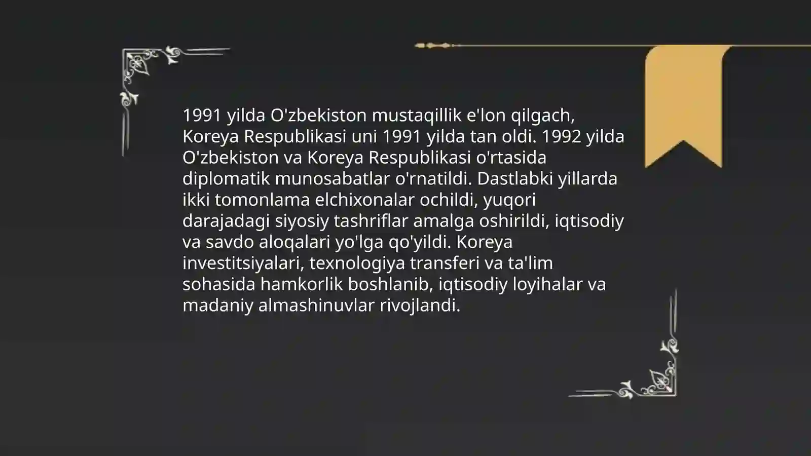 O'zbekiston va Koreya Respublikasi ortasidagi hamkorlik tarixi 3