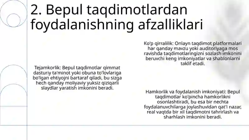Tekin Taqdimotlar 3