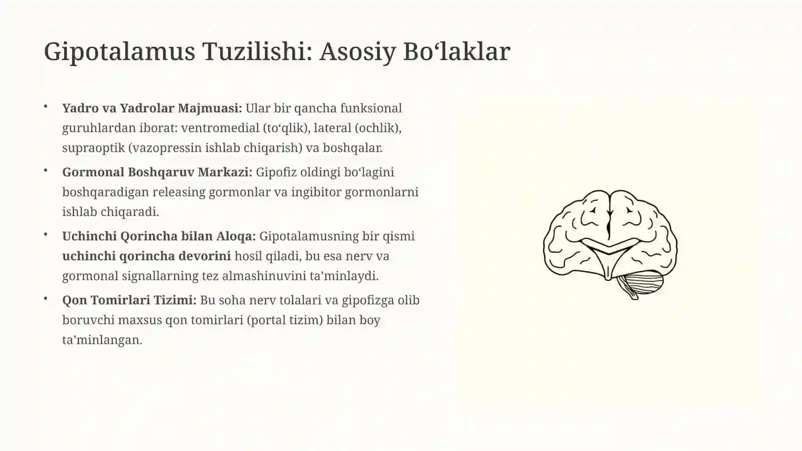 Gipotalamus va Uchinchi Qorincha: Tuzilishi va Bolalardagi O'zgarishlar 3