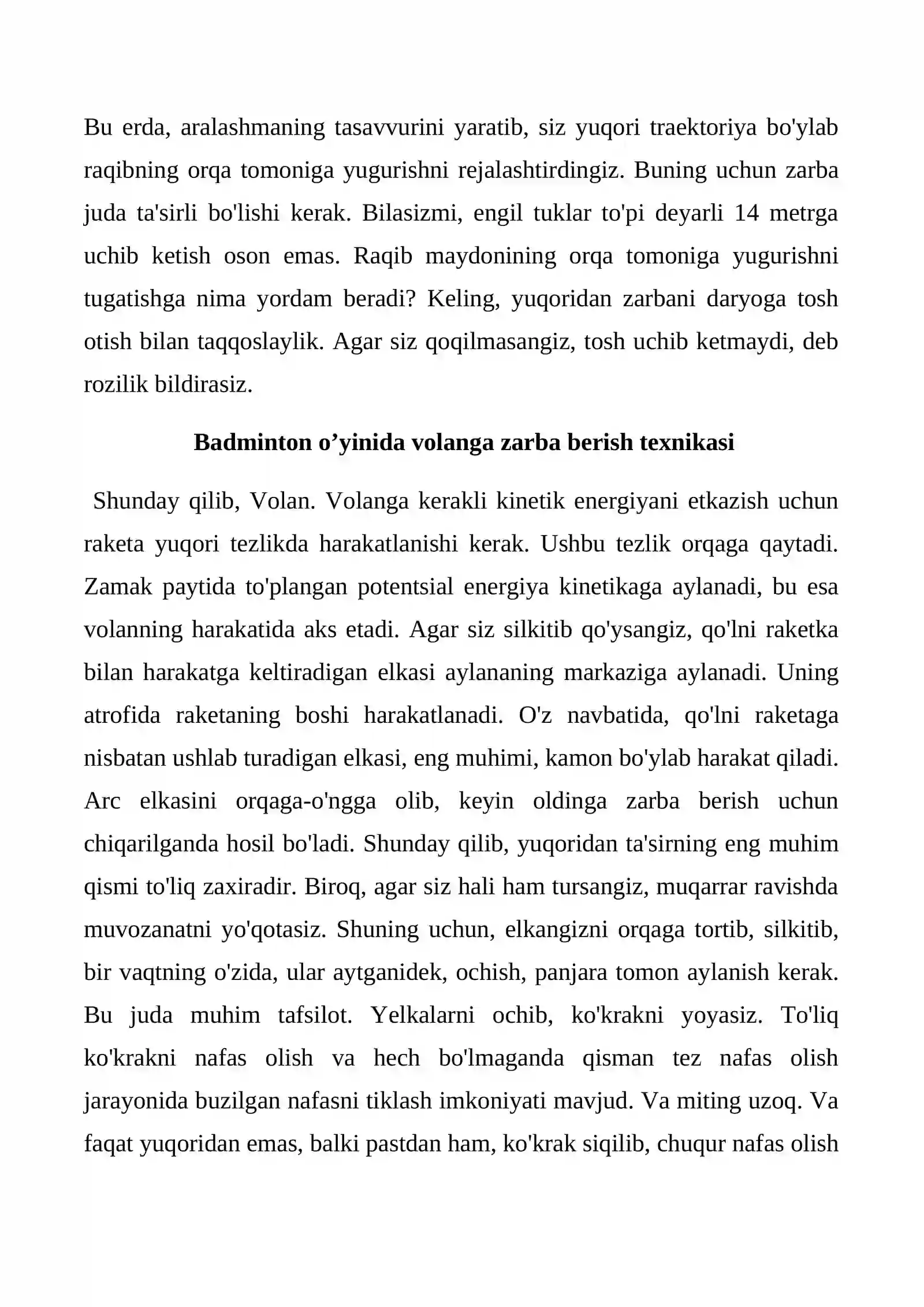 Badminton o’yini 3