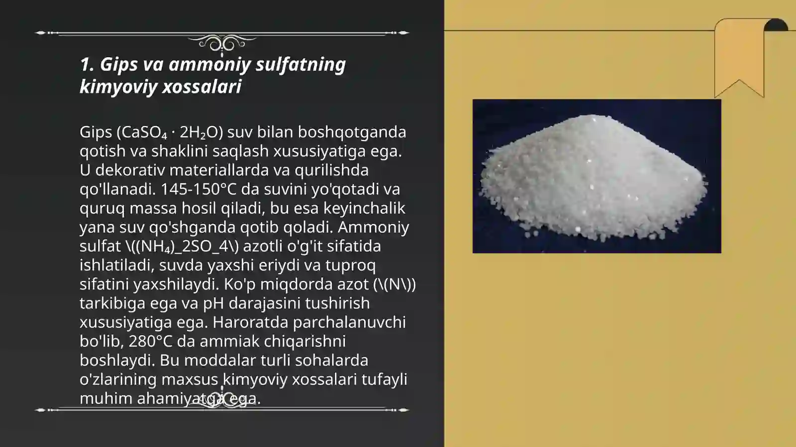 Gipsdan ammoniy sulfat olish 3
