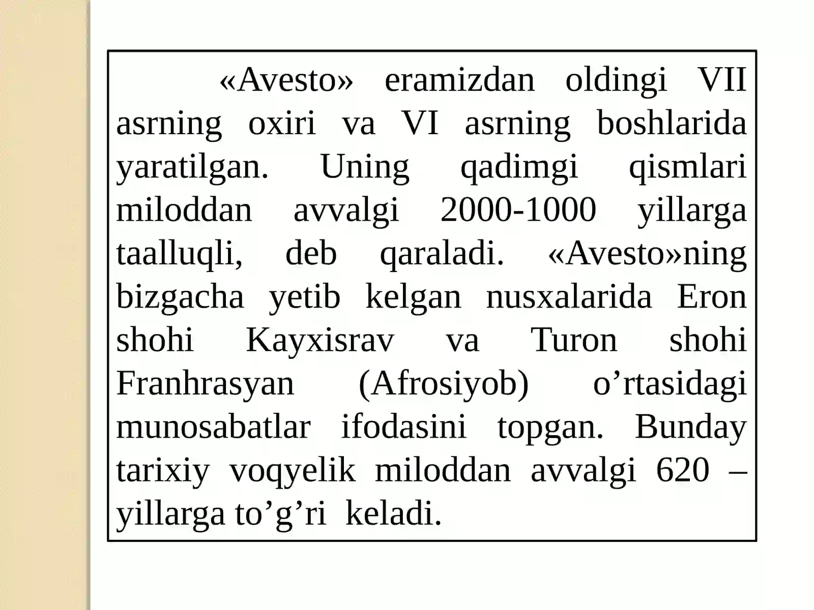 AVESTO'DA EZGU FAZILATLARNI TARBIYALASH MASALASI 3
