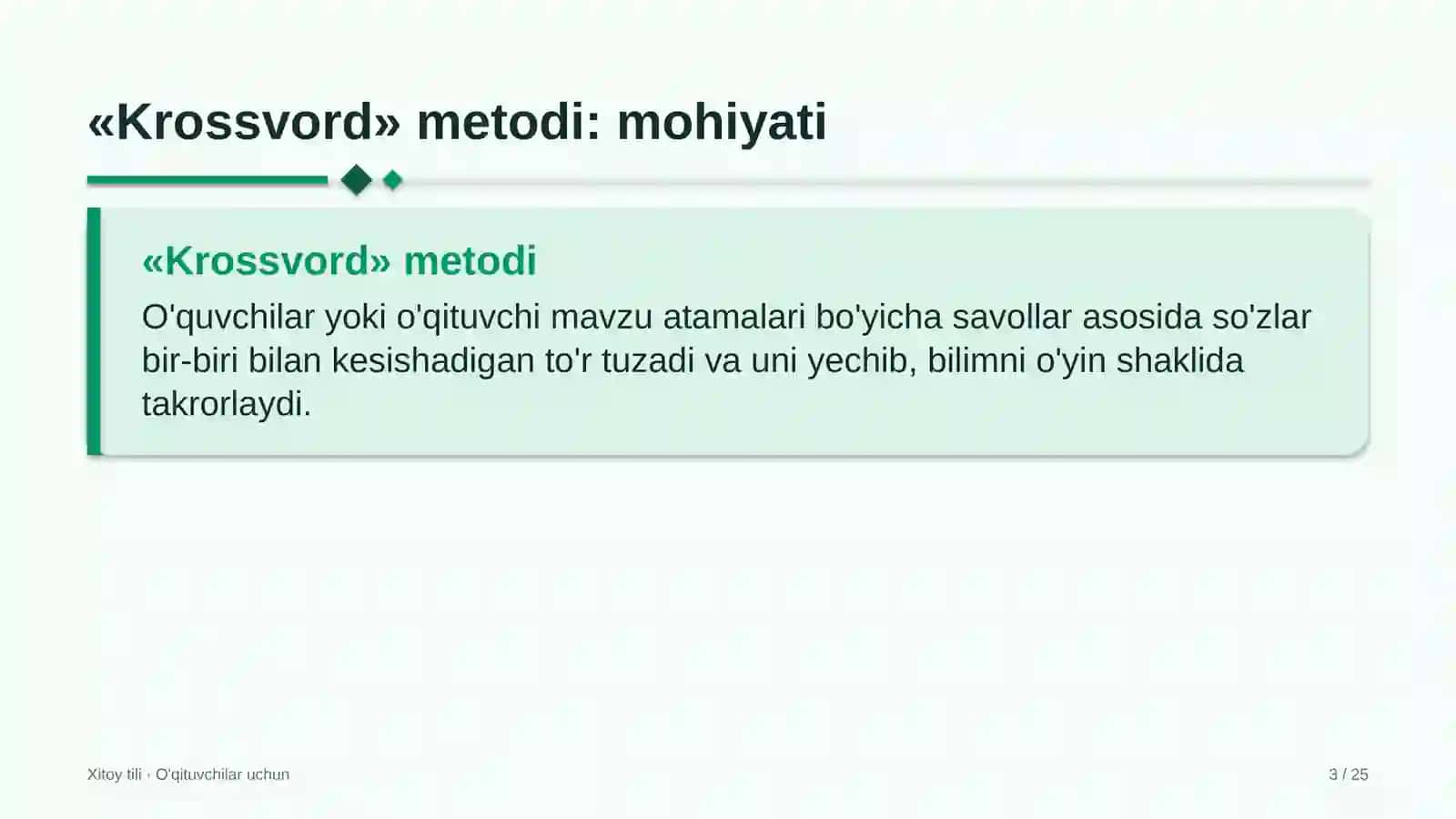 xitoy tili darslarida krossvord metodidan foydalanish 7073 3