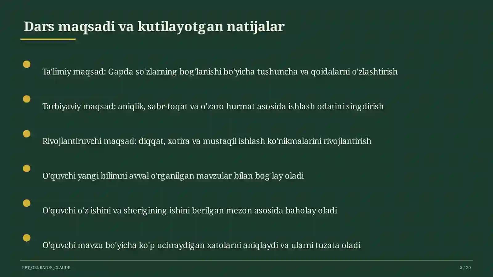 So'zlarning bog'lanishi 3