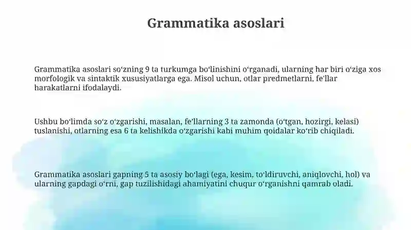 Tilning Grammatik sathi 3