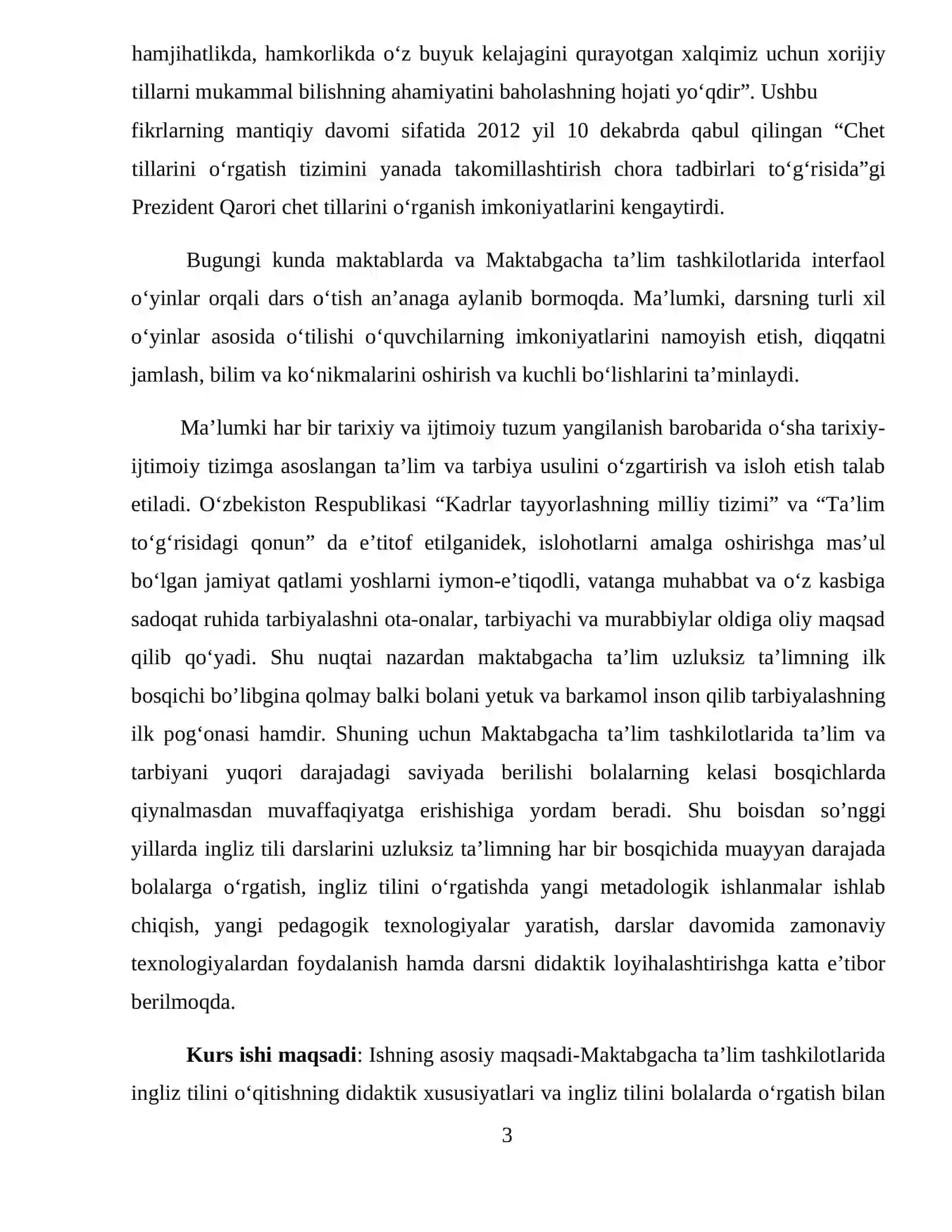 "INGLIZ TILIDA TABIAT KO‘RINISHLARI (BAHOR, YOZ, QISH, KUZ VA BOSHQALAR)NI O‘RGATISH ISHLANMA-LOYIHASI” 3